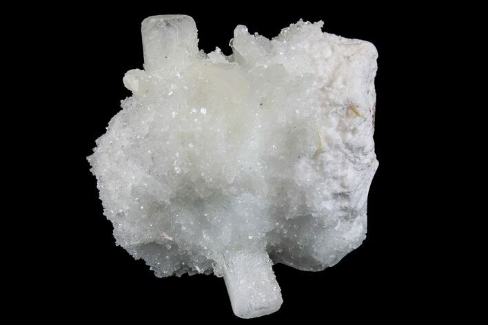 Stilbite and Apophyllite Crystals on Mordenite - India #168725
